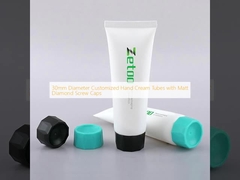 30mm Diameter Customized Hand Cream Tubes with Matt Diamond Screw Caps