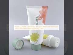 45mm Diameter Customized Shampoo Tubes with Soft Touch Two-Color Matt Center-Dispensing Caps