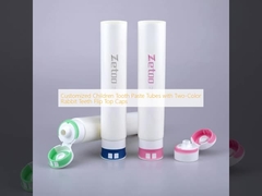 Customized Children Tooth Paste Tubes with Two-Color Rabbit Teeth Flip Top Caps