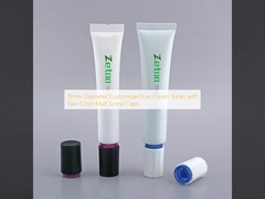 19mm Diameter Customized Eye Cream Tubes with Two-Color Matt Screw Caps