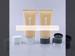 35mm Diameter Customized Facial Mask Tubes with Oval Double-Layer Flip Top Caps