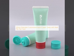 30mm Diameter Customized Hand Cream Tubes with Matt Flip Top Caps