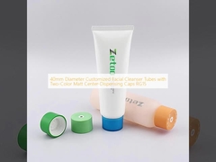 40mm Diameter Customized Facial Cleanser Tubes with Two-Color Matt Center-Dispensing Caps RG15