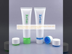 40mm Diameter Customized Hand Cream Tubes with Two-Color Matt Screw Caps RG17