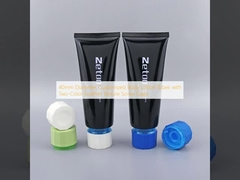 40mm Diameter Customized Body Lotion Tubes with Two-Color Leather Texture Screw Caps