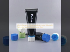 40mm Diameter Customized Body Lotion Tubes with Two-Color Leather Texture Screw Caps