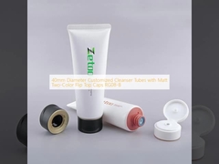 40mm Diameter Customized Cleanser Tubes with Matt Two-Color Flip Top Caps RG08-B