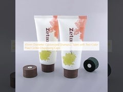 45mm Diameter Customized Shampoo Tubes with Two-Color Plaid Center-Dispensing Caps