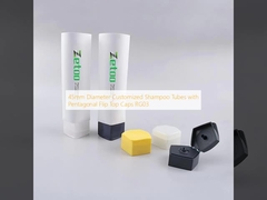 45mm Diameter Customized Shampoo Tubes with Pentagonal Flip Top Caps RG03