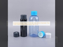 Customized Cosmetic PET Bottle with 40mm Diameter Two Color Matt Center-Dispensing Cap-P3-A