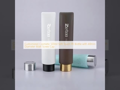 Customized Cosmetic 120ml Soft Touch PE Bottle with 40mm Diameter Matt Screw Cap