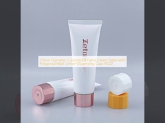 35mm Diameter Customized Hand Cream Tubes with Polygonal Matt Center-Dispensing Caps RG22