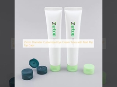 25mm Diameter Customized Eye Cream Tubes with Matt Flip Top Caps