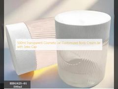 500ml Transparent Cosmetic Jar Customized Body Cream Jar with Srew Cap