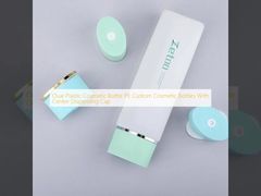 Oval Plastic Cosmetic Bottle PE Custom Cosmetic Bottles With Center Dispensing Cap