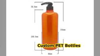 Custom PET Bottles With Pump For Cosmetics