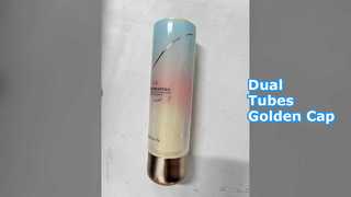 Custom Cosmetic Tubes Golden Cap 130ml 250ml