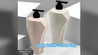 Luxury 1300ml PET Shampoo Bottles Custom Pump